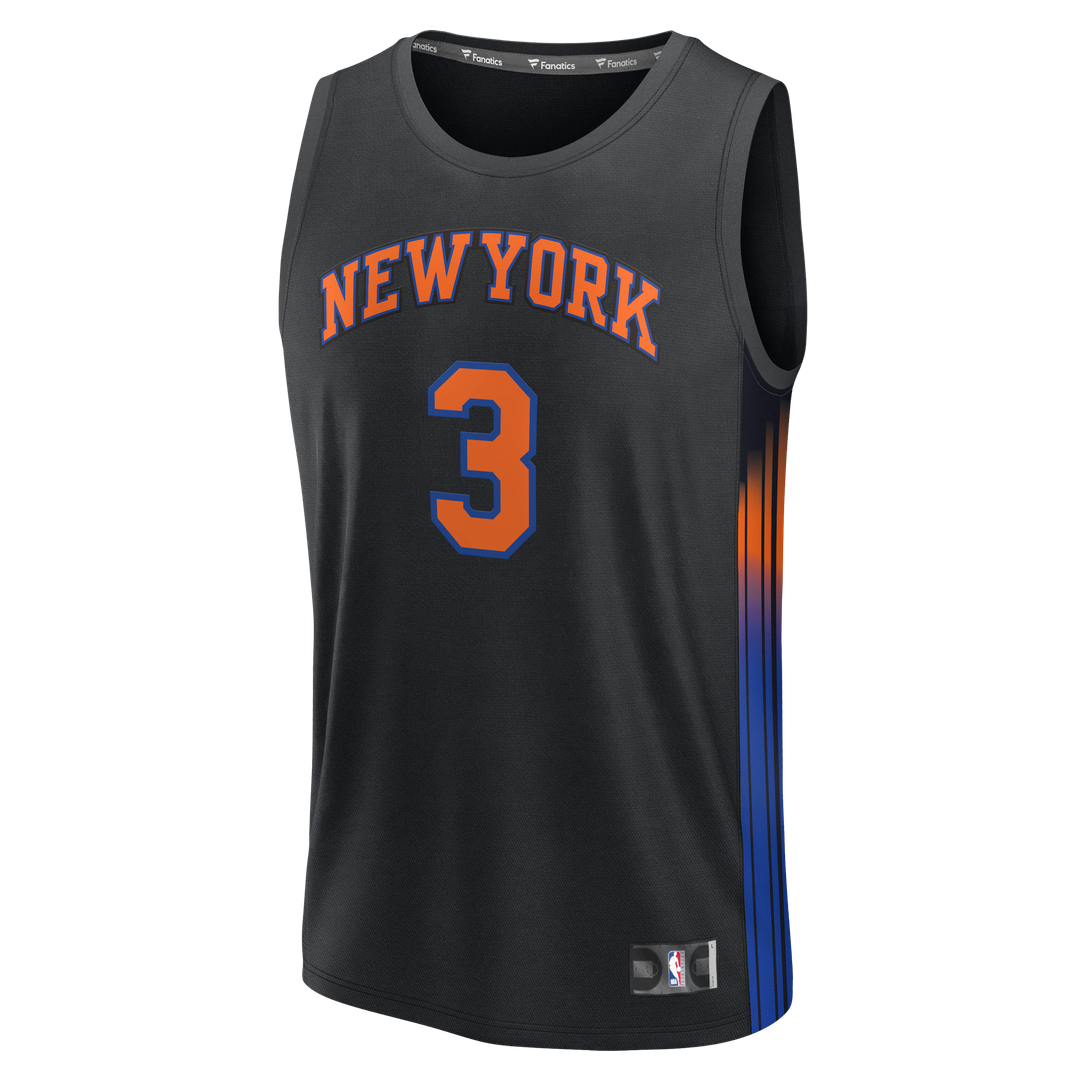 Josh Hart New York Knicks Fanatics Youth Fast Break Jersey - Statement Edition - Black