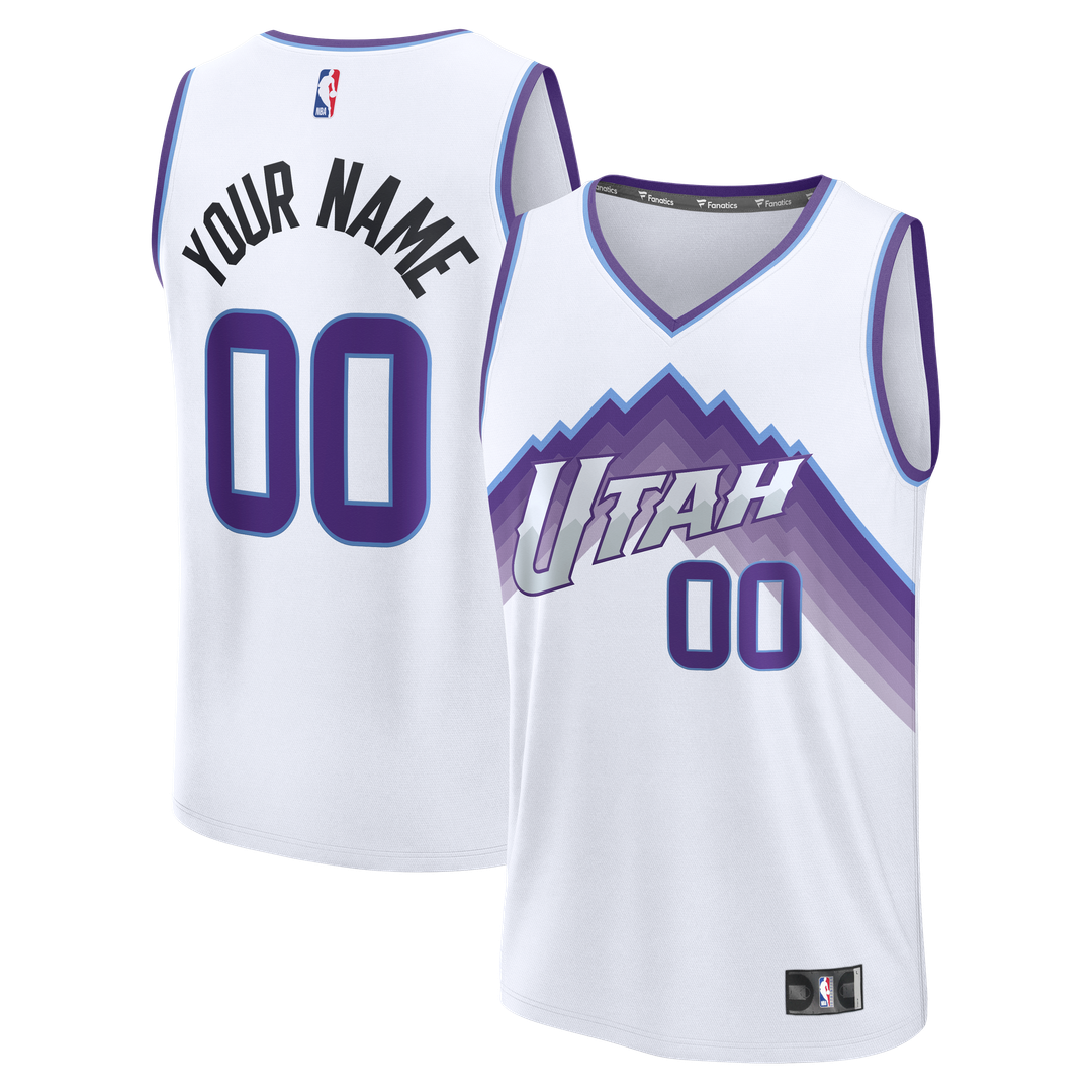 Utah Jazz Fanatics Youth Fast Break Replica Custom Jersey - Association Edition