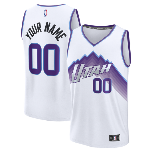 Utah Jazz Fanatics Youth Fast Break Replica Custom Jersey - Association Edition