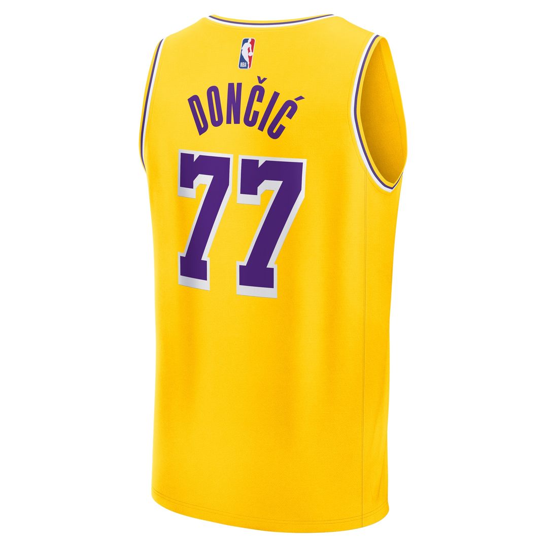 Luka Dončić Los Angeles Lakers Fanatics Fast Break Player Replica Jersey - Icon Edition - Gold