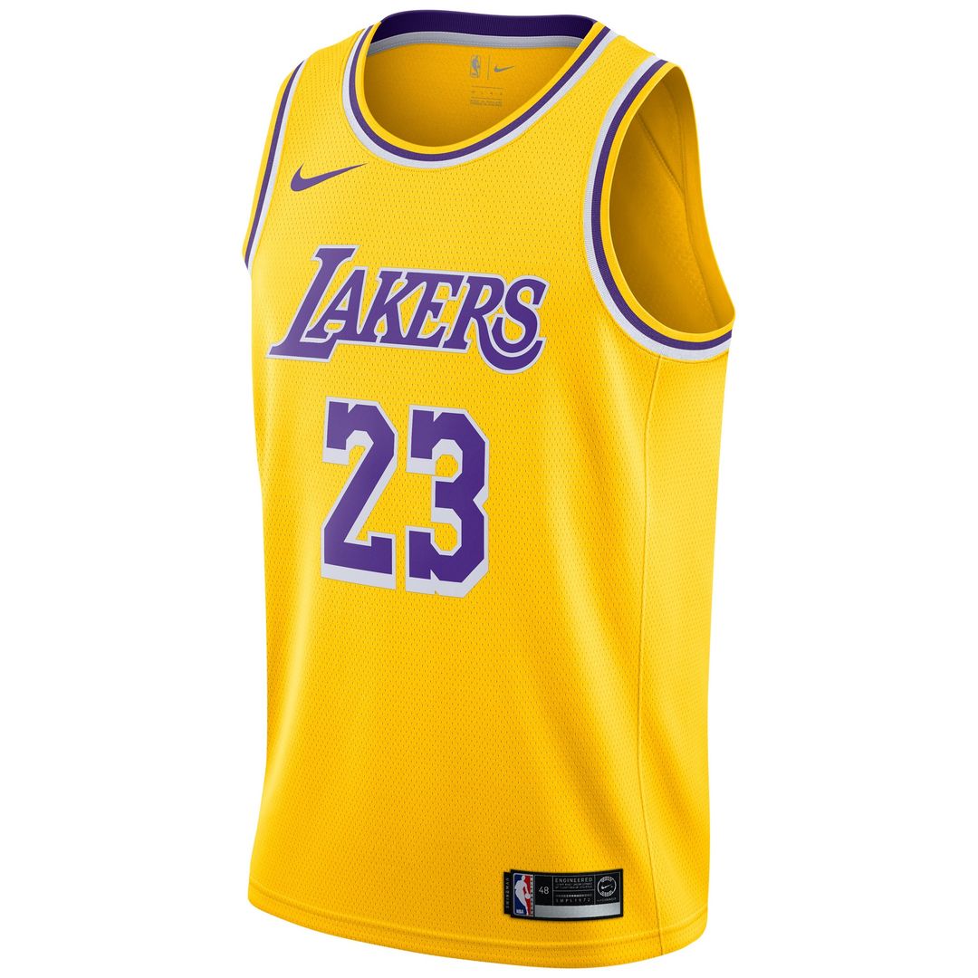 LeBron James Los Angeles Lakers Nike Player Swingman Jersey Gold - Icon Edition