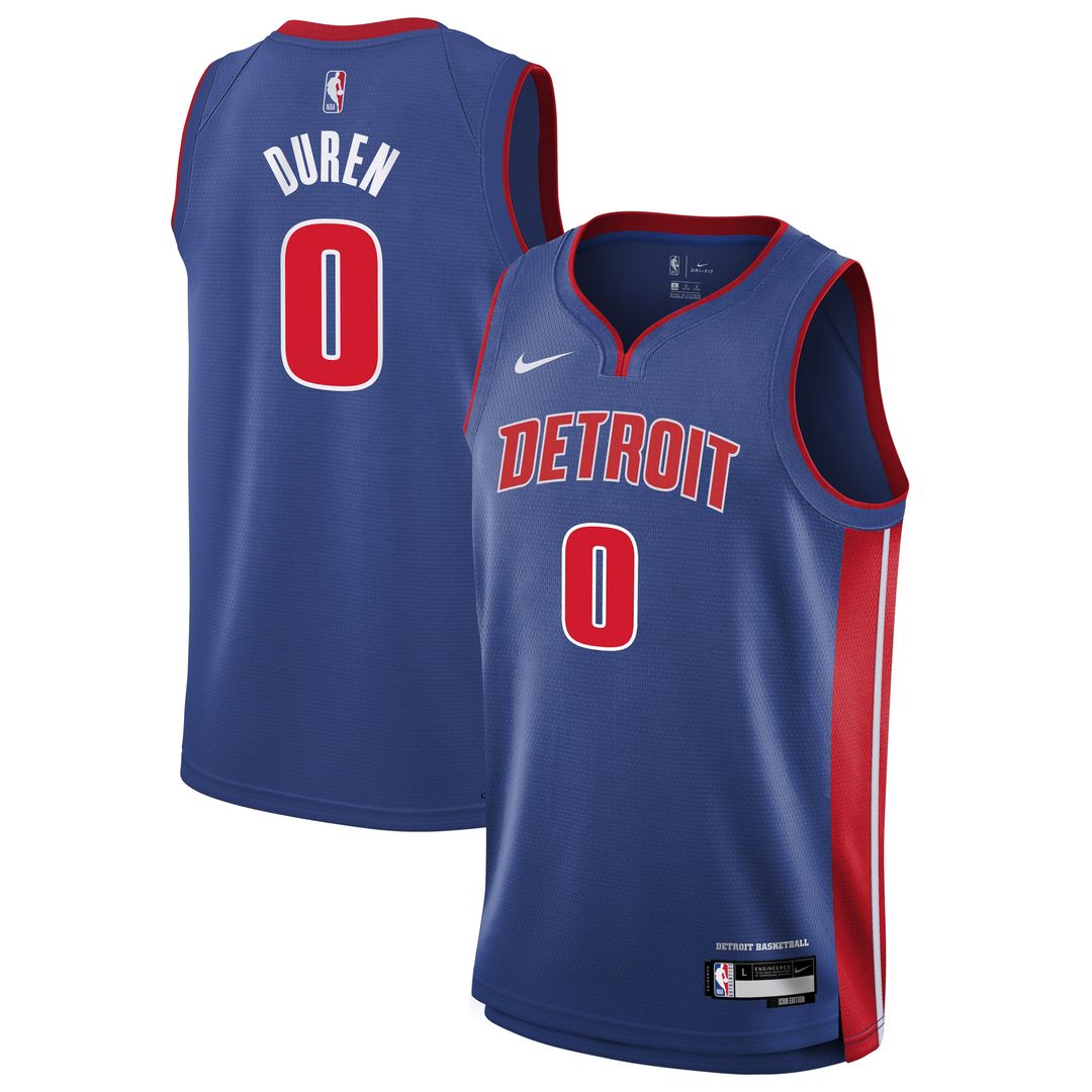 Jalen Duren Detroit Pistons Nike Youth Swingman Jersey - Icon Edition - Blue