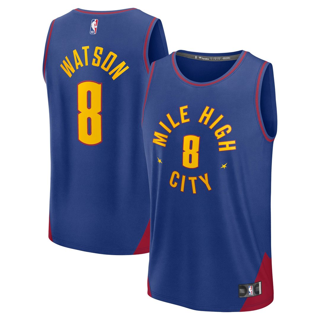 Peyton Watson Denver Nuggets Fanatics Fast Break Player Replica Jersey - Statement Edition - Blue