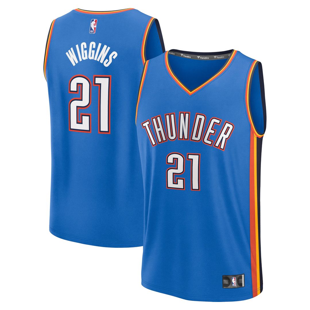 Aaron Wiggins Oklahoma City Thunder Fanatics Fast Break Player Replica Jersey - Icon Edition - Blue