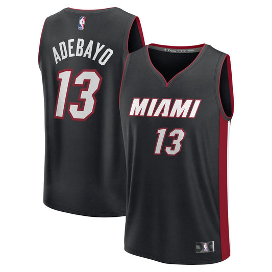 Bam Adebayo Miami Heat Fanatics Youth Fast Break Player Replica Jersey - Black - Icon Edition