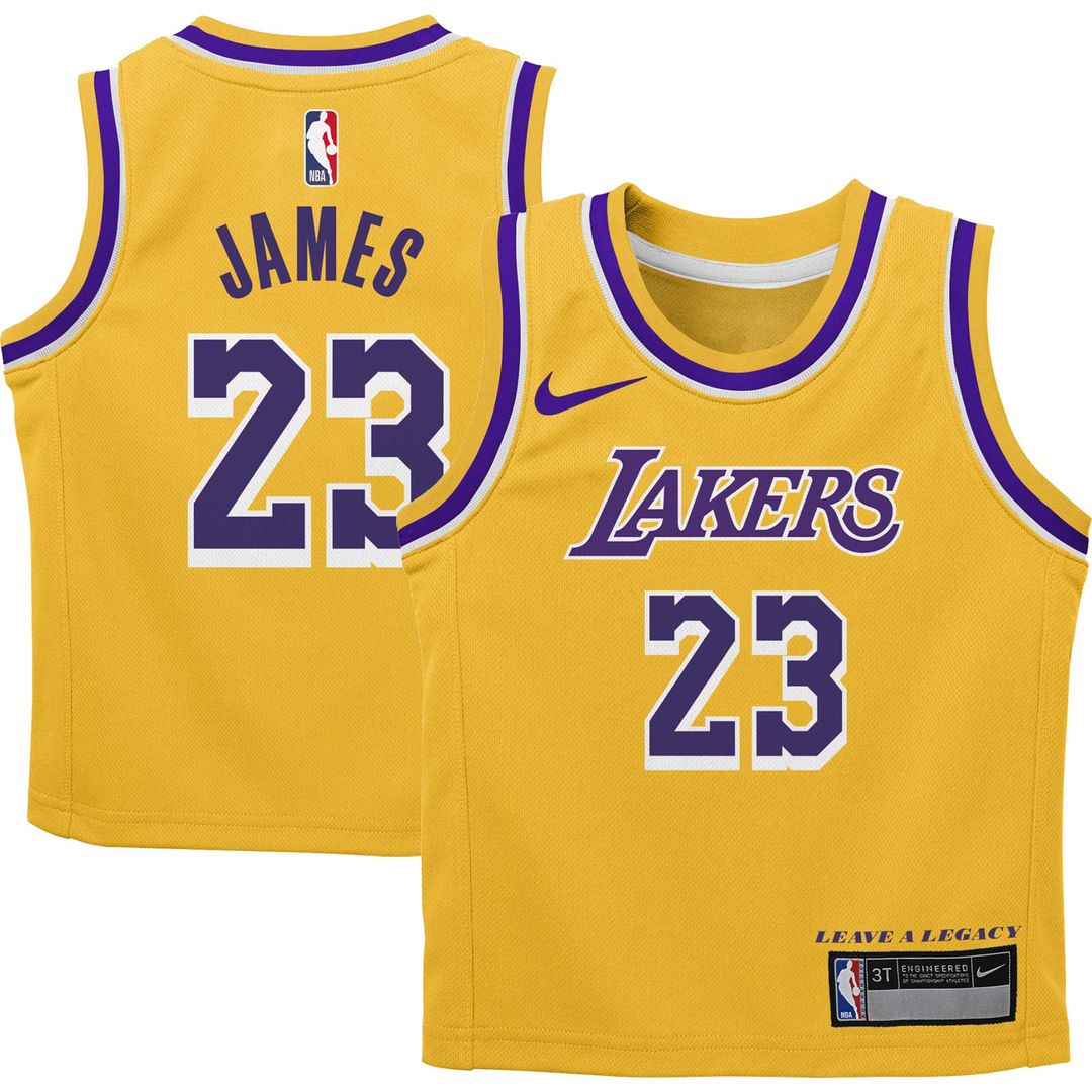 LeBron James Los Angeles Lakers Nike Preschool Dri - FIT Player Swingman Jersey - Icon Edition - Gold