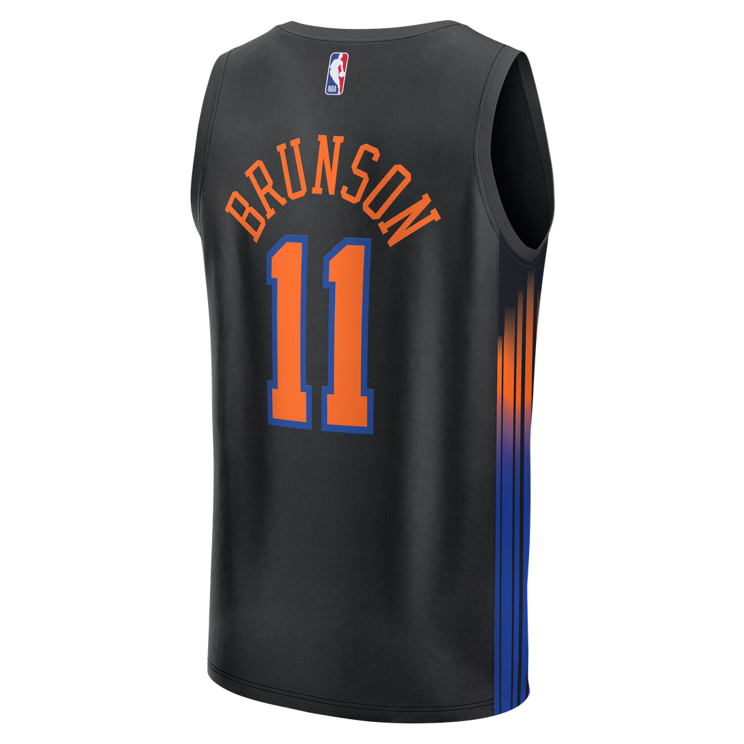 Jalen Brunson New York Knicks Fanatics Fast Break Jersey - Statement Edition - Black