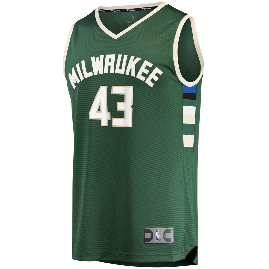 Thanasis Antetokounmpo Milwaukee Bucks Fanatics Fast Break Player Replica Jersey - Icon Edition - Hunter Green