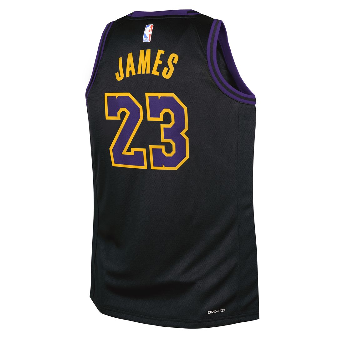 LeBron James Los Angeles Lakers Nike Youth 2025/26 City Edition Swingman Jersey - Black