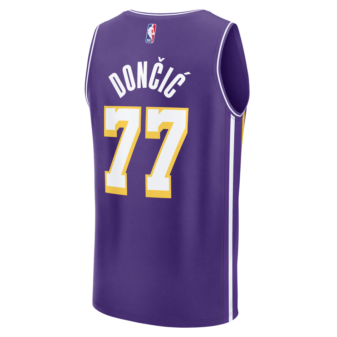 Luka Dončić Los Angeles Lakers Fanatics Youth Fast Break Jersey - Statement Edition - Purple