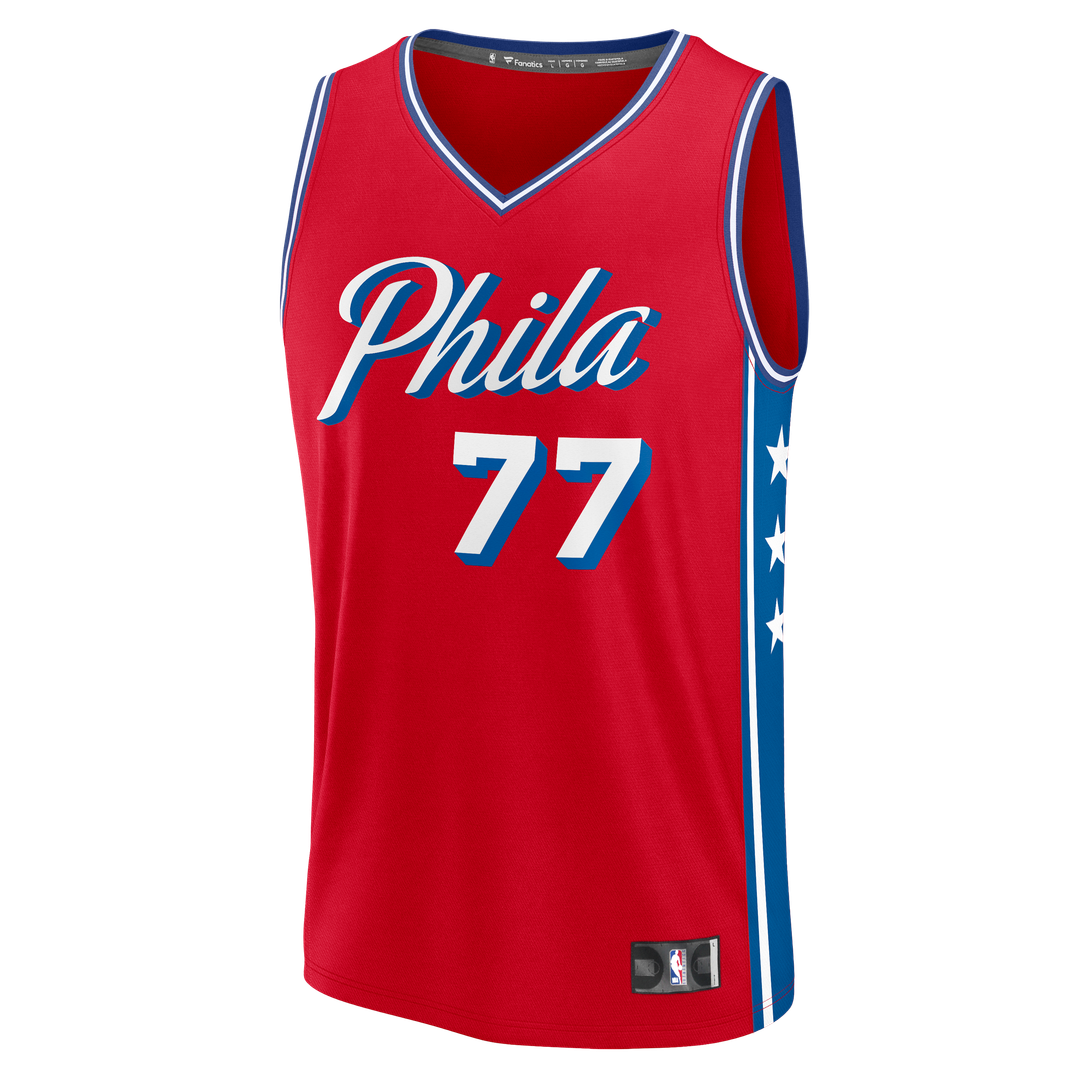 VJ Edgecombe Philadelphia 76ers Fanatics Fast Break Player Replica Jersey - Statement Edition - Red