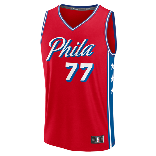 VJ Edgecombe Philadelphia 76ers Fanatics Fast Break Player Replica Jersey - Statement Edition - Red