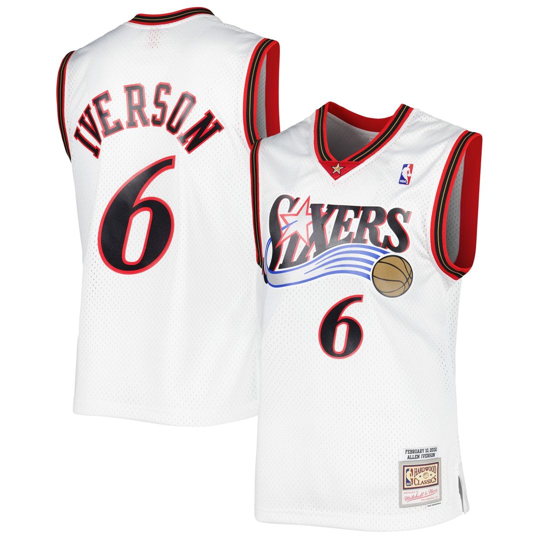 Allen Iverson Philadelphia 76ers Mitchell & Ness 2002/03 Hardwood Classics Swingman Jersey - Red