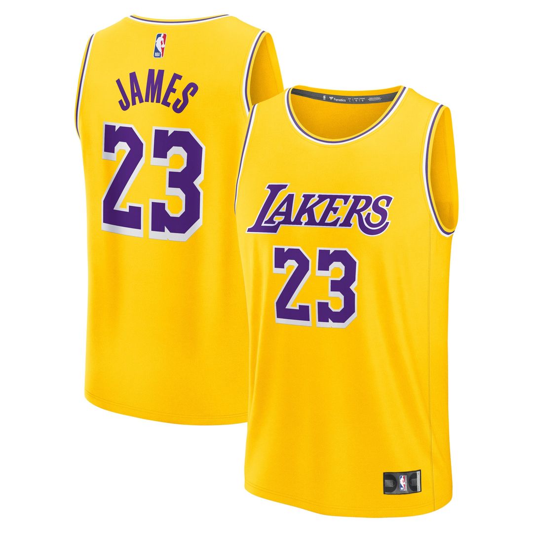 LeBron James Los Angeles Lakers Fanatics Youth Fast Break Player Replica Jersey - Icon Edition - Gold