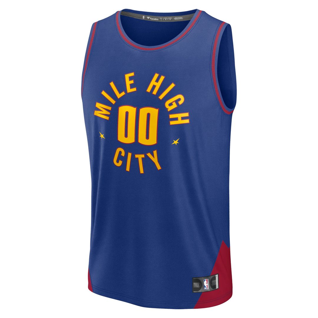 Denver Nuggets Fanatics Youth Fast Break Custom Replica Jersey - Navy - Icon Edition
