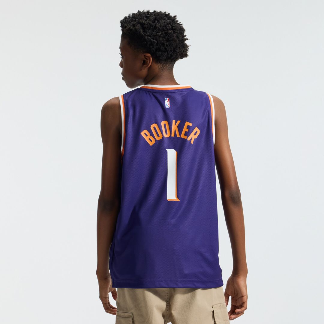 Devin Booker Phoenix Suns Fanatics Youth Fast Break Player Replica Jersey - Icon Edition - Purple