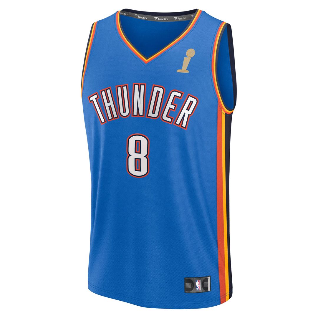 Jalen Williams Oklahoma City Thunder Fanatics Youth 2025 NBA Finals Champions Fast Break Player Replica Jersey - Blue - Icon Edition