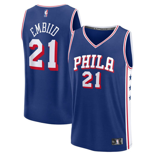 Joel Embiid Philadelphia 76ers Fanatics Fast Break Player Replica Jersey - Icon Edition - Royal