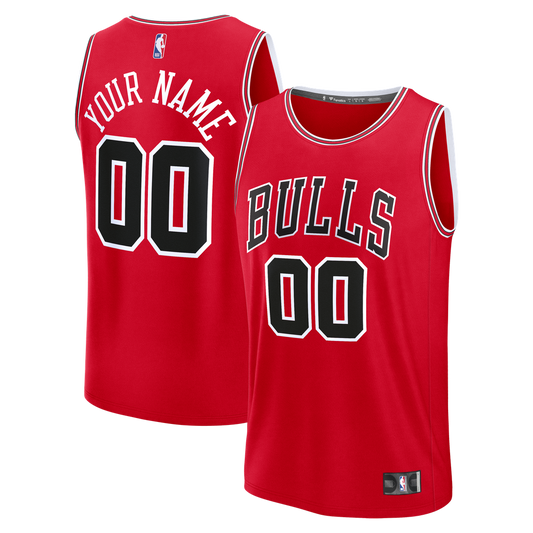 Chicago Bulls Fanatics Fast Break Custom Jersey - Icon Edition - Red