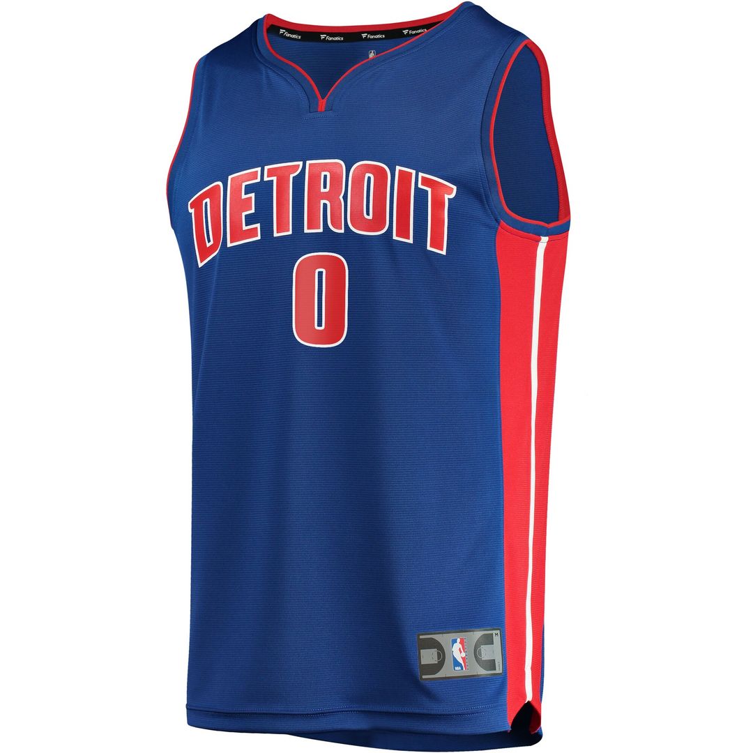 Jalen Duren Detroit Pistons Fanatics Fast Break Replica Jersey - Icon Edition - Blue