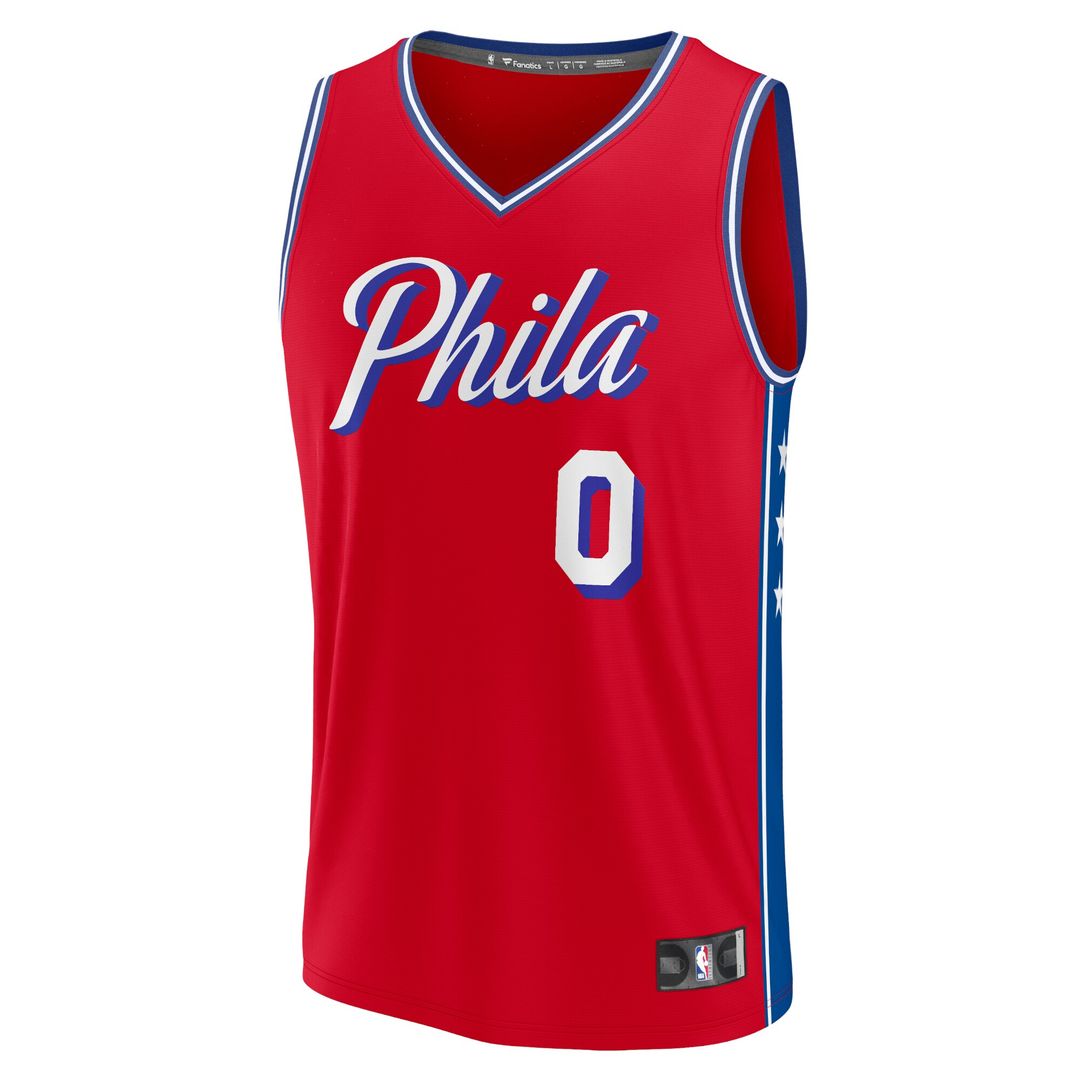 Tyrese Maxey Philadelphia 76ers Fanatics Fast Break Player Replica Jersey - Statement Edition - Red