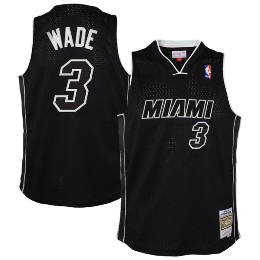 Dwyane Wade Miami Heat Mitchell & Ness Youth 2011/12 Hardwood Classics Swingman Alternate Jersey - Black
