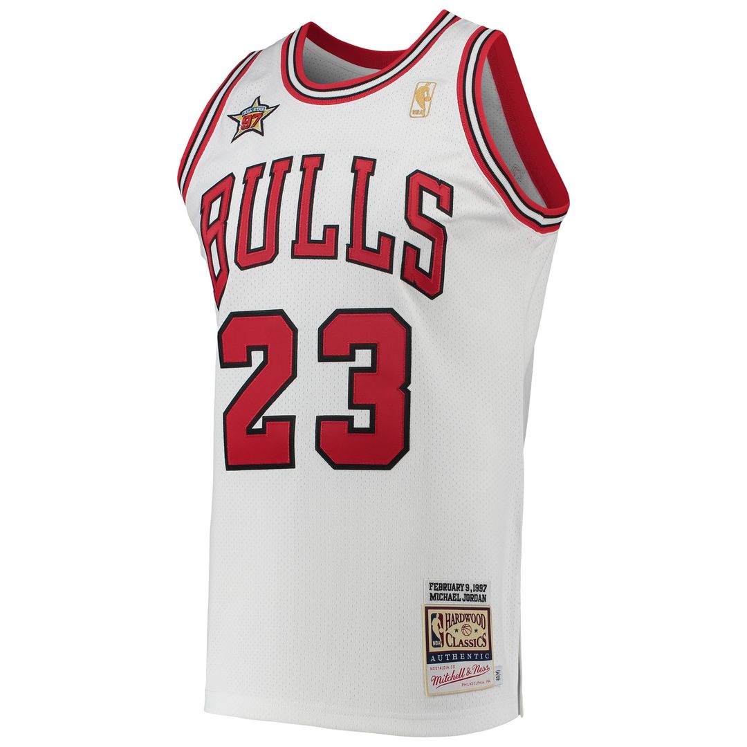 Michael Jordan Chicago Bulls Mitchell & Ness 1997 NBA All - Star Game Hardwood Classics Authentic Jersey - White