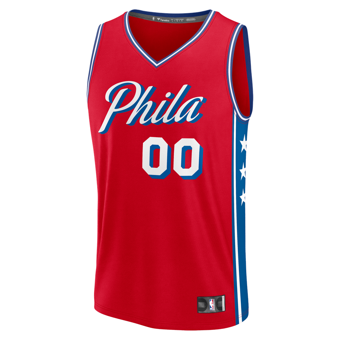 Philadelphia 76ers Fanatics Fast Break Custom Jersey - Icon Edition - Blue