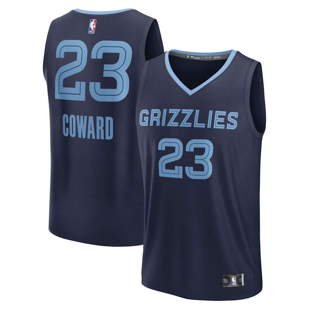 Cedric Coward Memphis Grizzlies Fanatics 2025 NBA Draft First Round Pick Fast Break Replica Jersey - Icon Edition - Navy