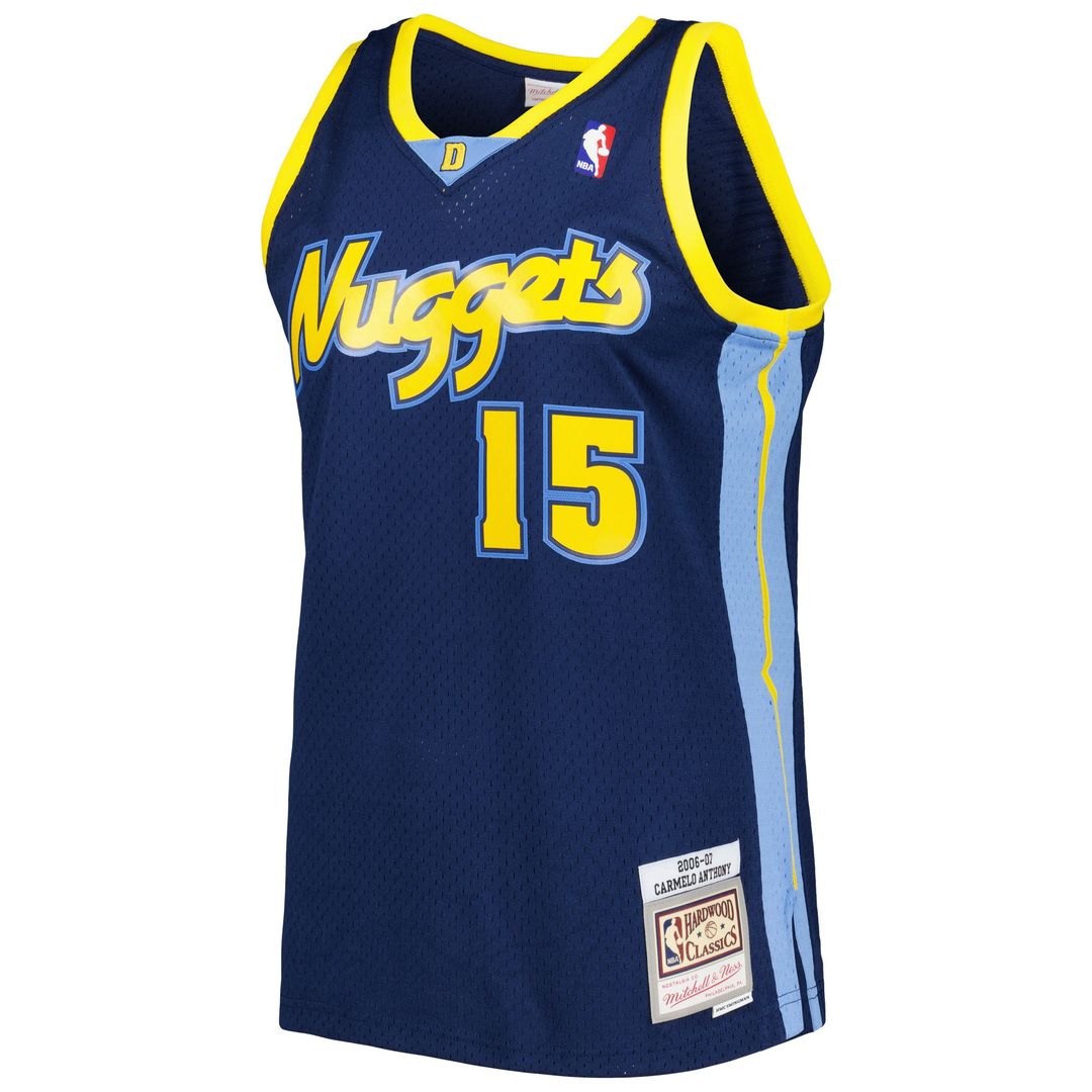 Carmelo Anthony Denver Nuggets Mitchell & Ness Hardwood Classics Swingman Jersey - Navy