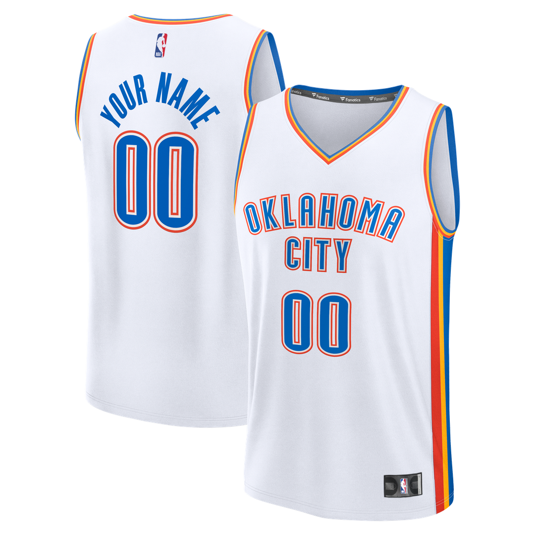Oklahoma City Thunder Fanatics Youth Fast Break Custom Replica Jersey - Blue - Icon Edition
