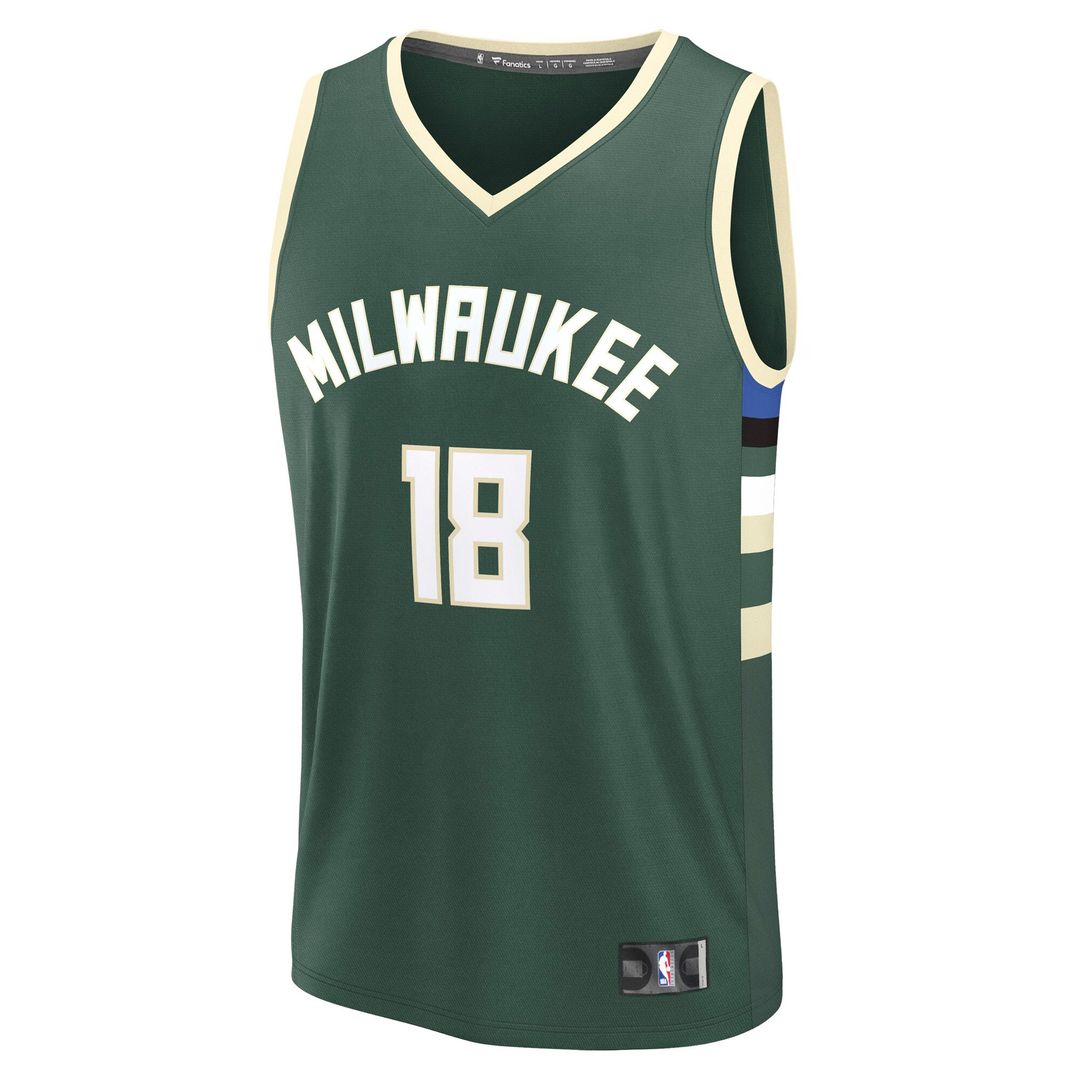 Kyle Kuzma Milwaukee Bucks Fanatics Fast Break Player Replica Jersey - Icon Edition - Hunter Green