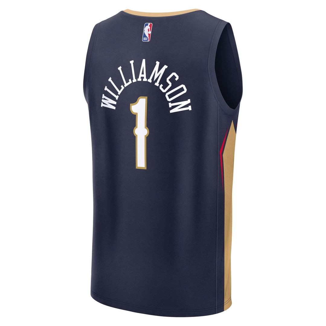 Zion Williamson New Orleans Pelicans Fanatics Fast Break Player Replica Jersey - Icon Edition - Navy