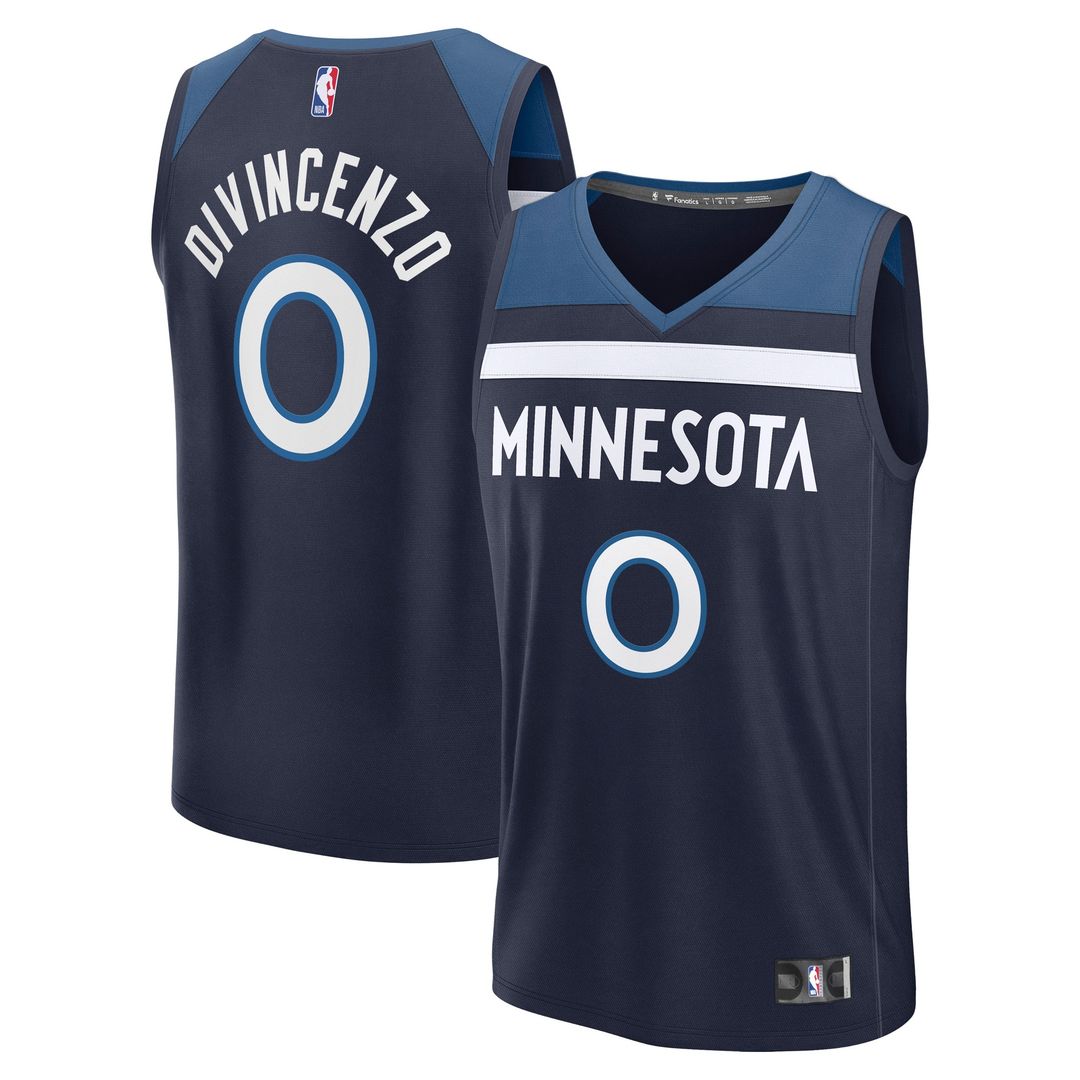 Donte DiVincenzo Minnesota Timberwolves Fanatics Fast Break Player Replica Jersey - Icon Edition - Navy