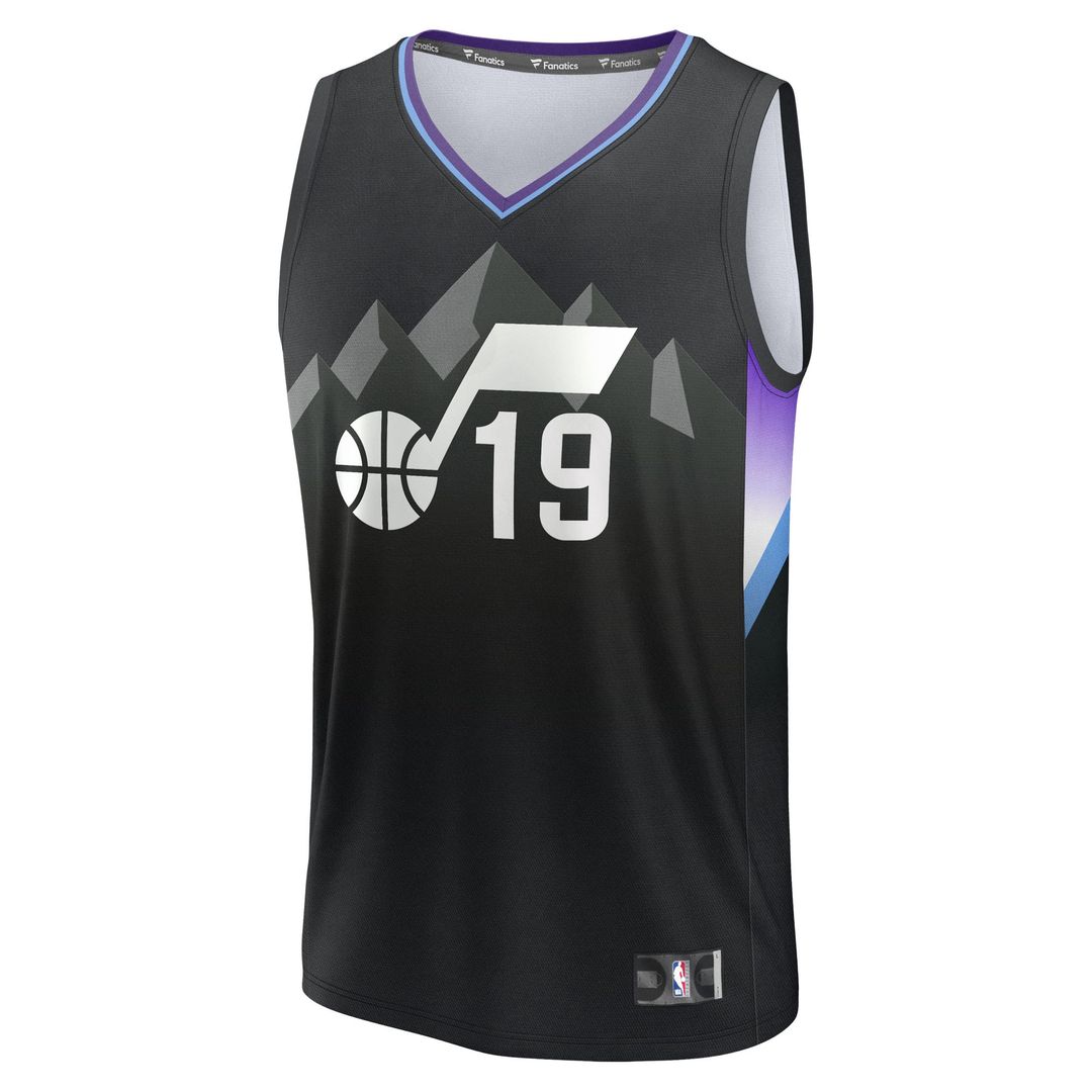 Ace Bailey Utah Jazz Fanatics Youth 2025 NBA Draft First Round Pick Fast Break Replica Jersey - Statement Edition - Black