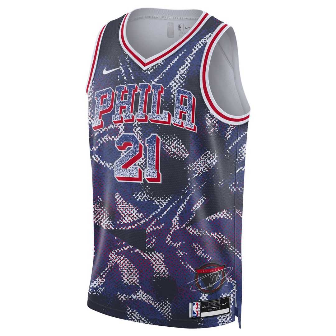 Joel Embiid Philadelphia 76ers Nike Unisex 2025 Select Series Player Swingman Jersey - Navy