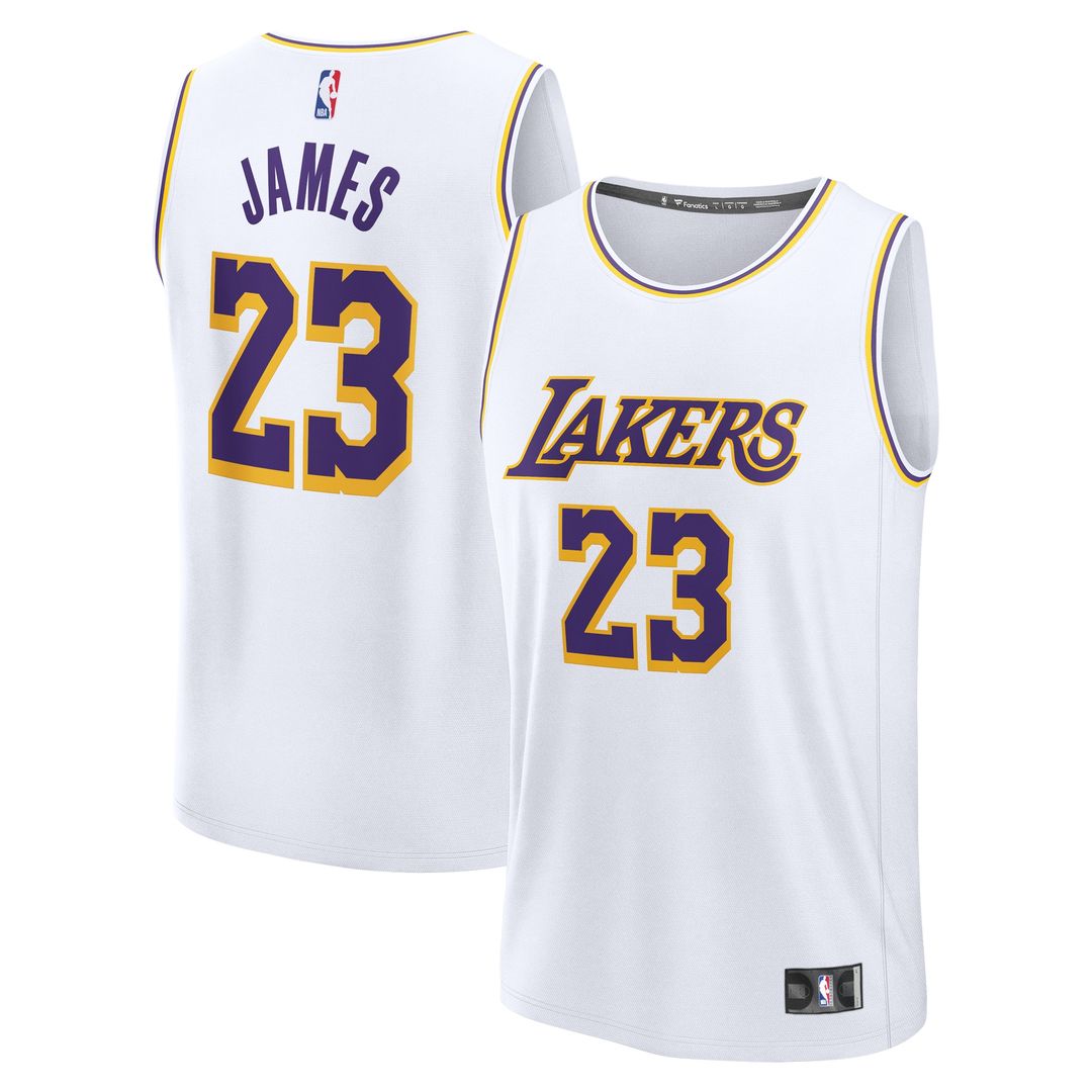 LeBron James Los Angeles Lakers Fanatics Fast Break Player Replica Jersey - Association Edition - White
