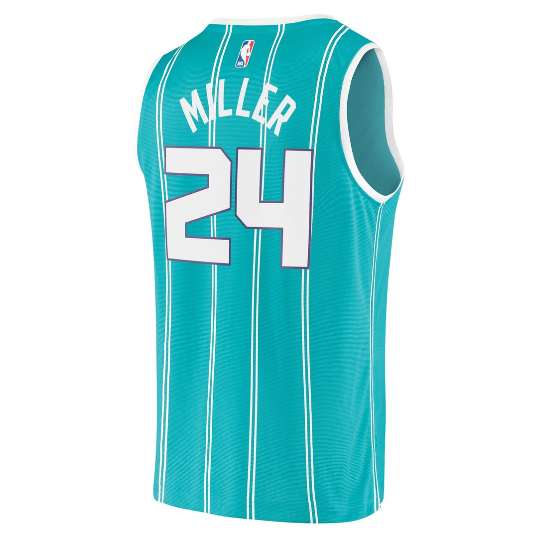 Brandon Miller Charlotte Hornets Fanatics Fast Break Replica Jersey - Icon Edition - Teal
