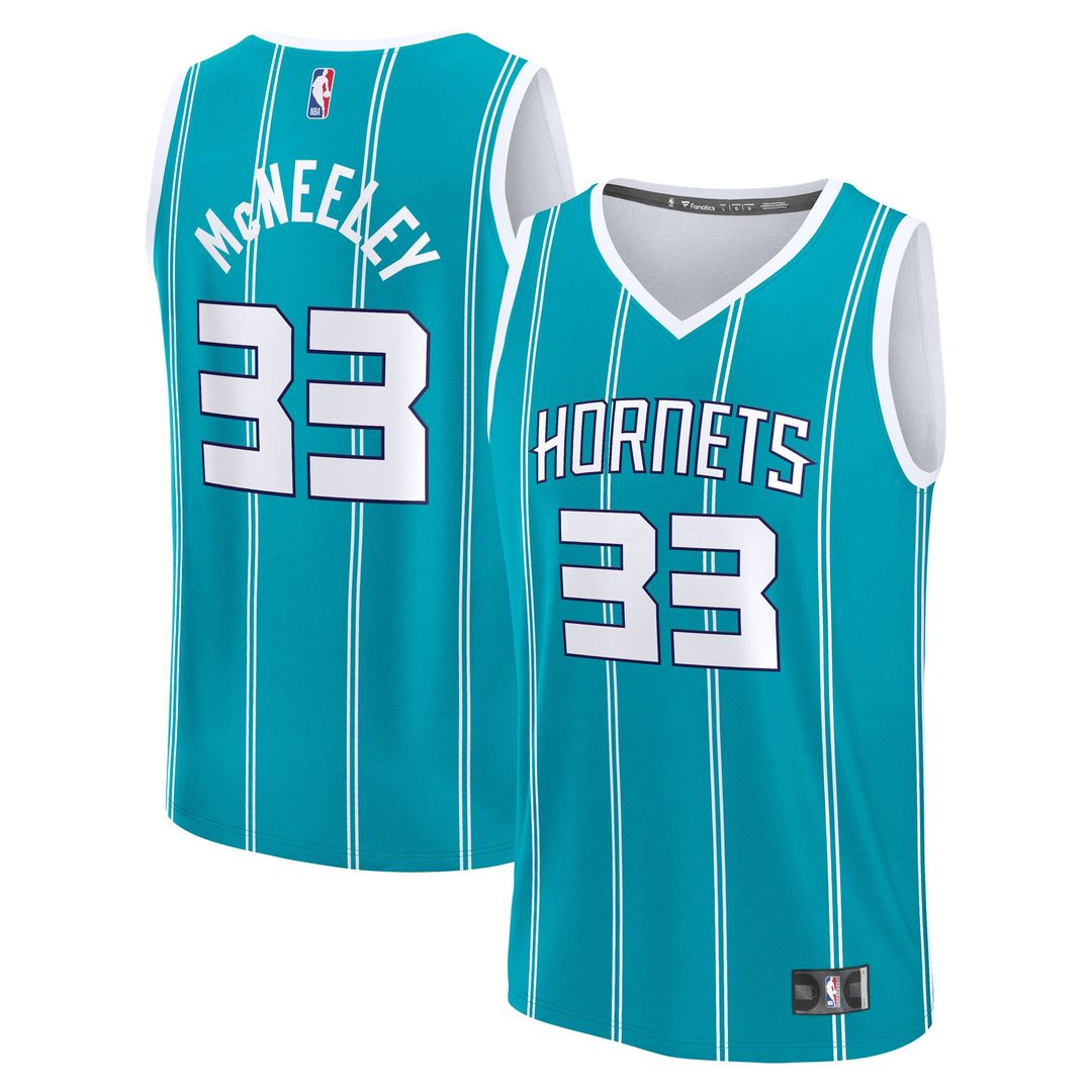 Liam McNeeley Charlotte Hornets Fanatics Fast Break Replica Jersey - Teal - Icon Edition