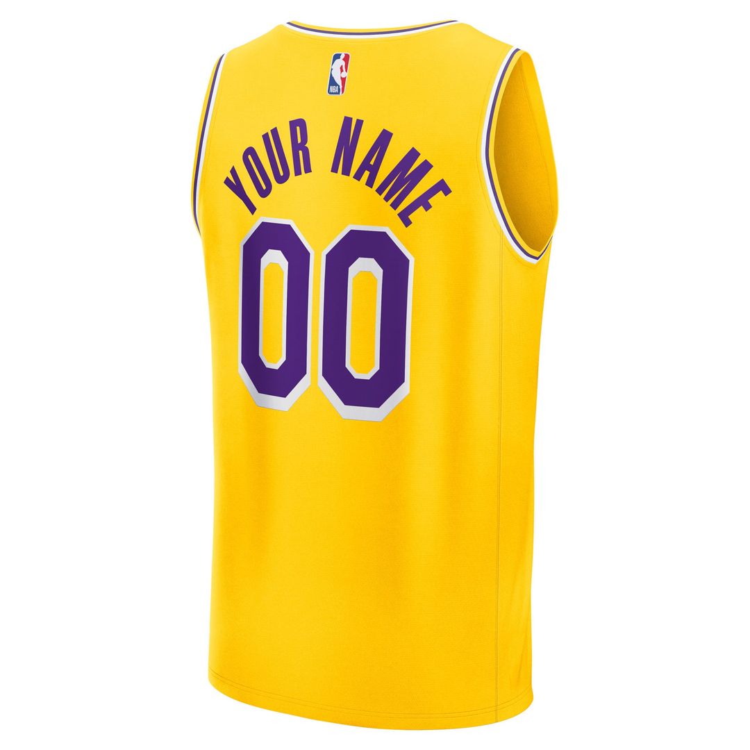 Los Angeles Lakers Fanatics Fast Break Custom Replica Jersey - Association Edition - White