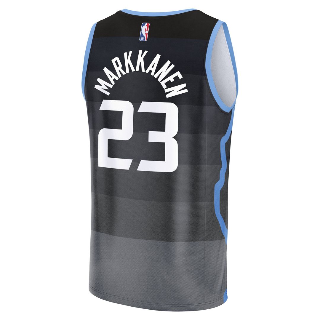 Lauri Markkanen Utah Jazz Fanatics 2025/26 City Edition Fast Break Jersey - Black