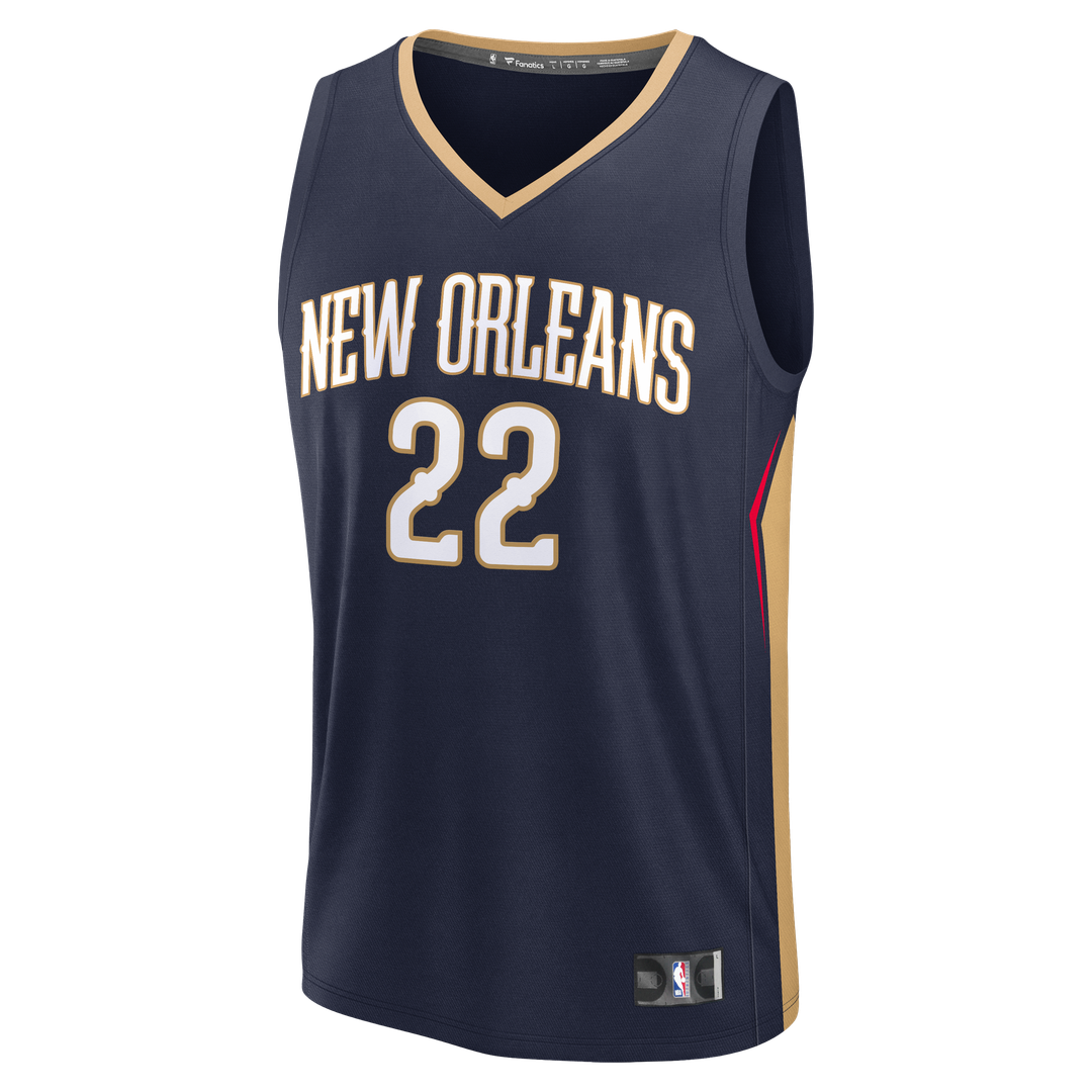 Derik Queen New Orleans Pelicans Fanatics Fast Break Replica Jersey - Icon Edition - Navy
