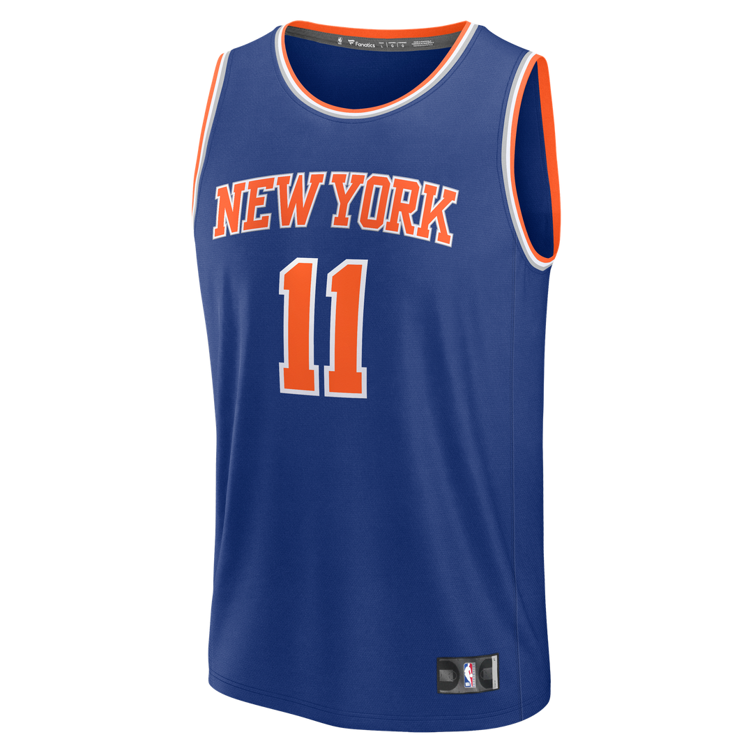 Jalen Brunson New York Knicks Fanatics Youth 2026 NBA Finals Patch Fast Break Jersey - Blue - Icon Edition