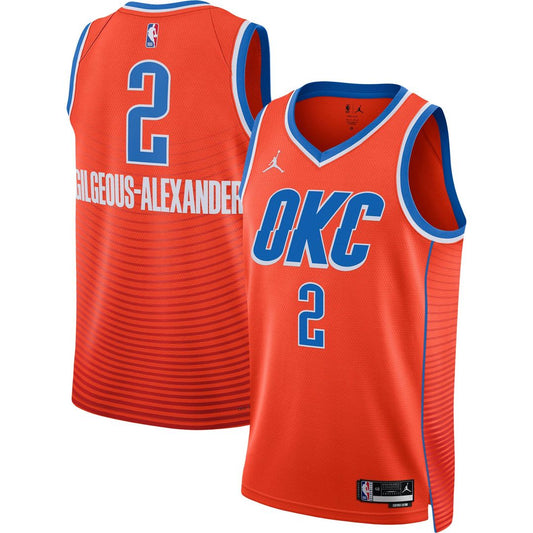 Shai Gilgeous - Alexander Oklahoma City Thunder Jordan Brand Unisex Swingman Jersey - Statement Edition - Orange