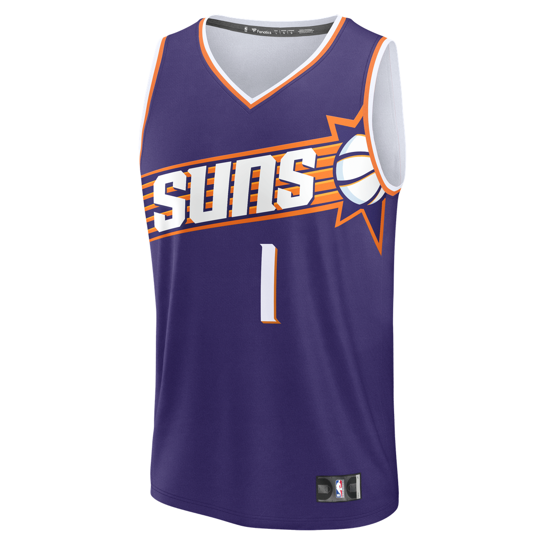 Devin Booker Phoenix Suns Fanatics Youth Fast Break Player Replica Jersey - Icon Edition - Purple