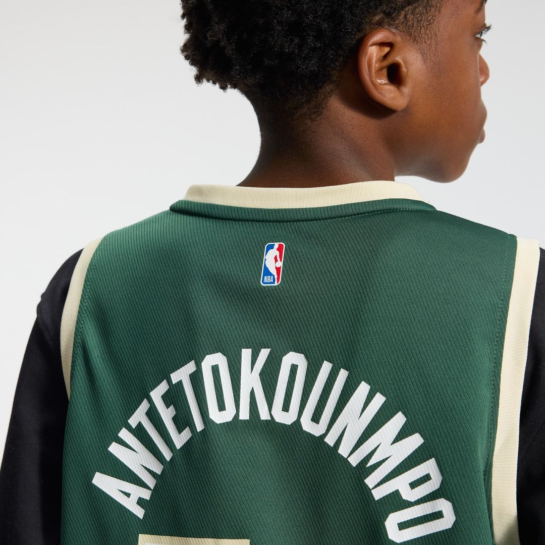 Giannis Antetokounmpo Milwaukee Bucks Fanatics Youth Fast Break Player Replica Jersey - Icon Edition - Hunter Green