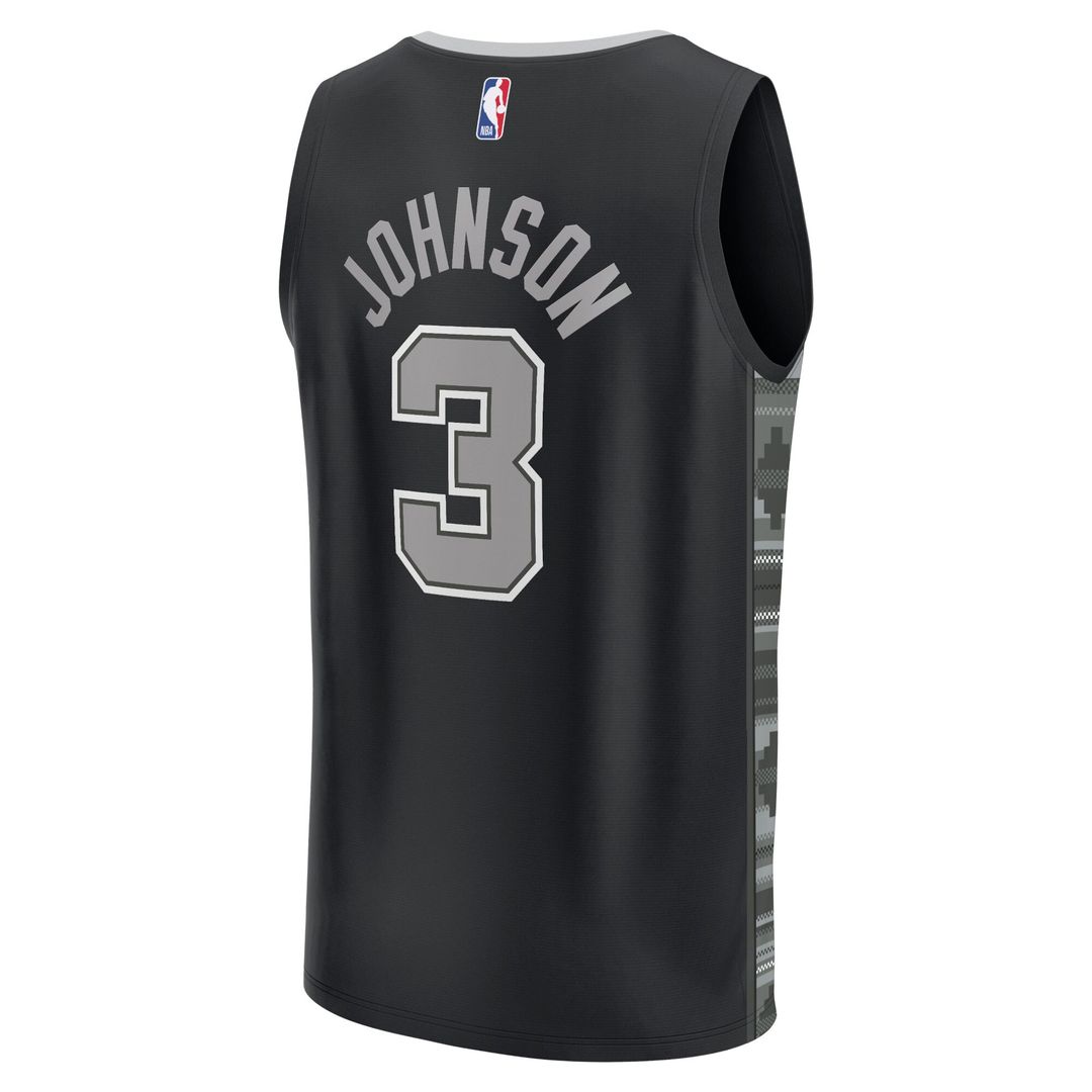 Keldon Johnson San Antonio Spurs Fanatics Fast Break Player Replica Jersey - Statement Edition - Black