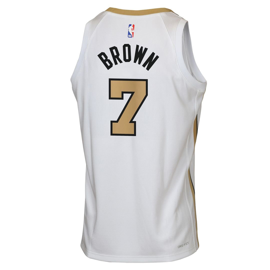 Jaylen Brown Boston Celtics Nike Youth 2025/26 City Edition Swingman Jersey - White