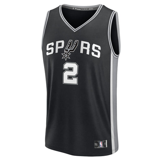 Dylan Harper San Antonio Spurs Fanatics 2025 NBA Draft First Round Pick Fast Break Replica Jersey - Icon Edition - Black