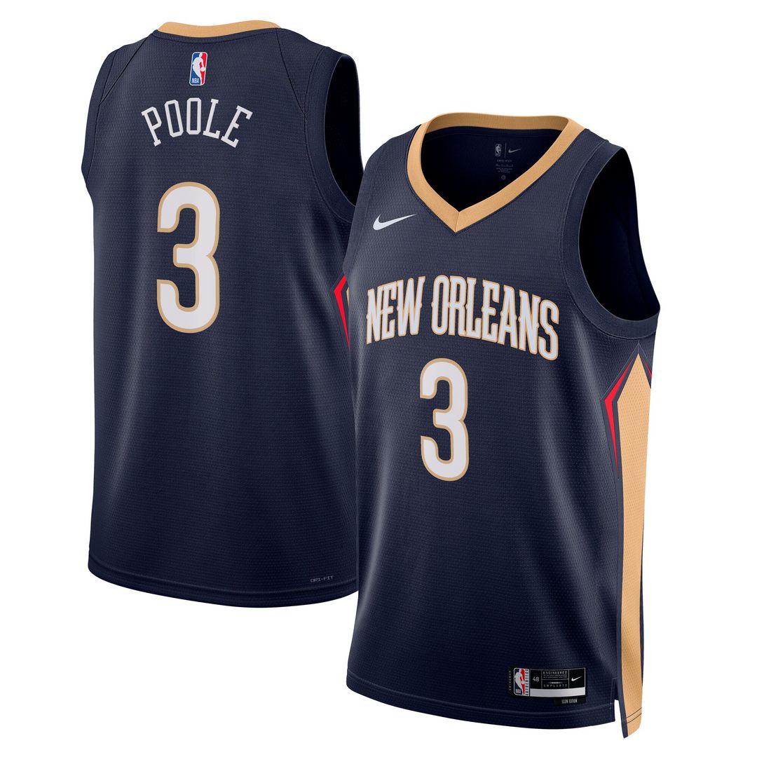 Jordan Poole New Orleans Pelicans Nike Unisex Swingman Jersey - Navy - Icon Edition